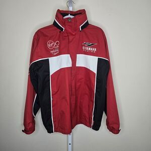 Vintage Yamaha Men's R1 Racing Jacket Virgin Media Red Size Medium